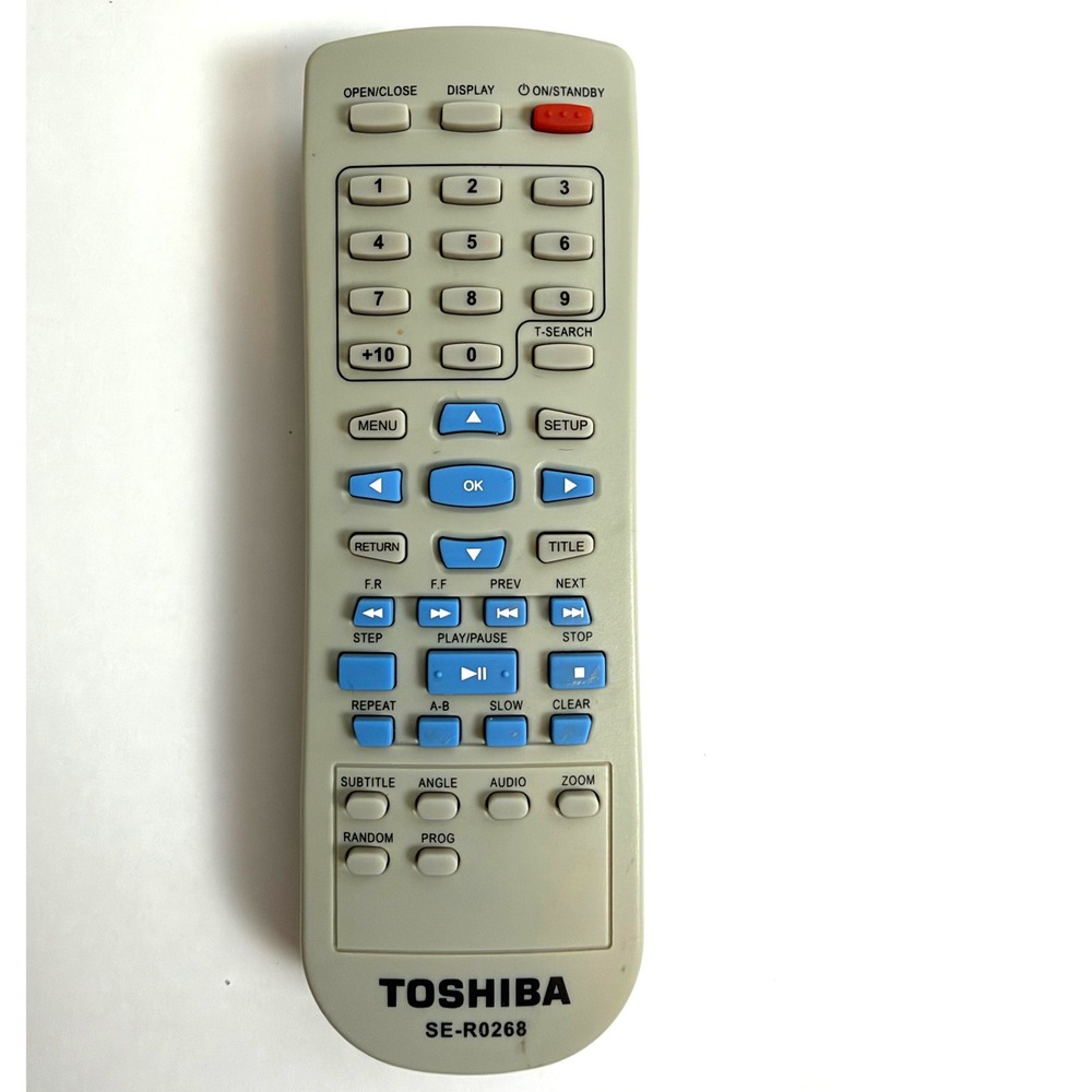 Toshiba SE-R0268 DVD Player Remote Control One Size